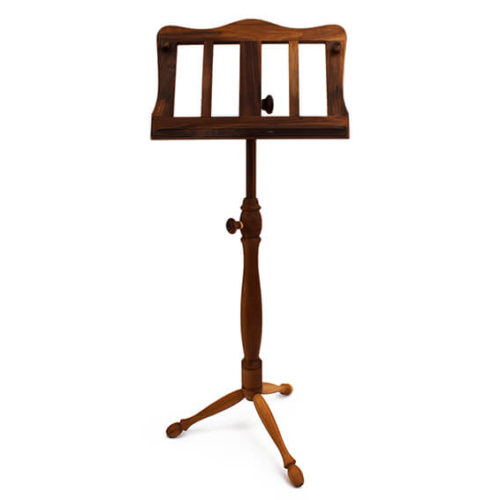 noble music stand made of noble walnut wood